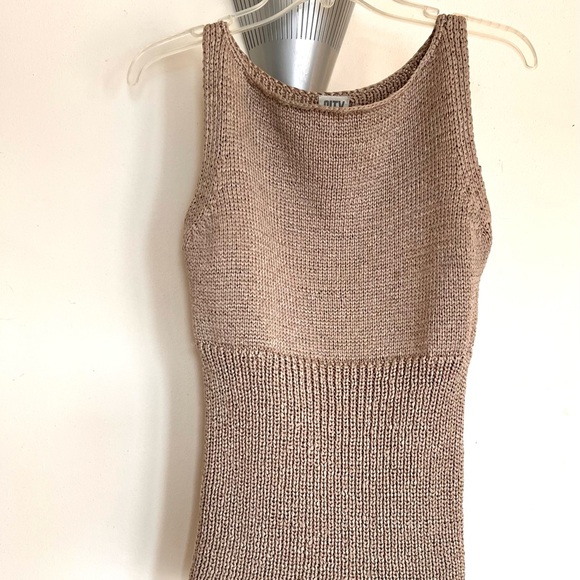 DKNY Metallic Gold Sleeveless Top, Medium - Picture 1 of 16